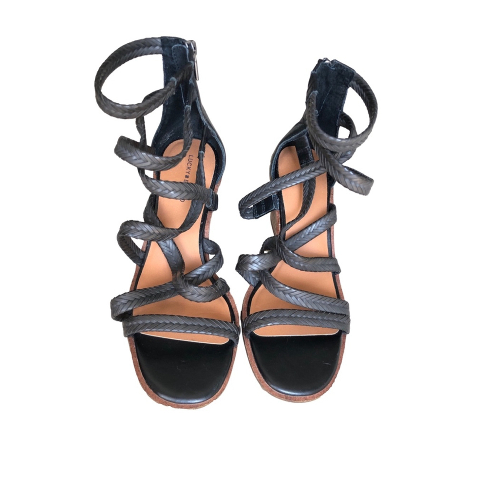 Women's Lucky Brand Black Sandals Size 8.5